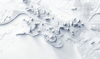 Light grey and white Oklahoma City area  background map, streets and water cartography illustration