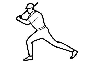 Baseball Player silhouette vector illustration