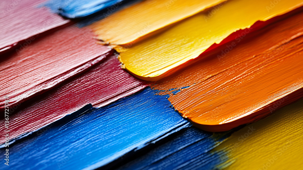 Poster a vibrant array of paint on a palette showcasing colorful gouache ready for artistic expression and 