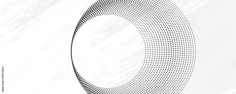 Poster 3d blue techno background. big data visualization on dark space with dotted lines shape effect decor