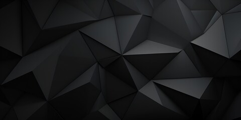 Black geometric background with a repeating pattern of triangles for design and graphic elements, dark gray wallpaper with a triangular texture. bokeh background