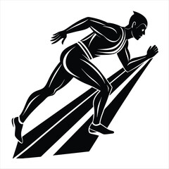 running and workout silhouette vector style