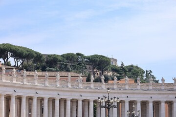 Historische Gebäude im Vatikan in der Innenstadt von Rom inn Italien	