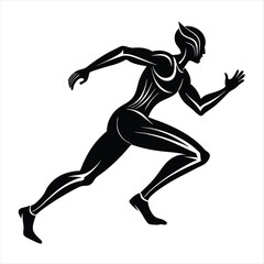 running and workout silhouette vector style