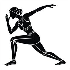 running and workout silhouette vector style