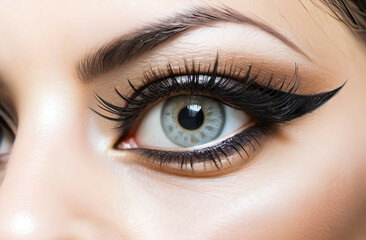 close up of female eye