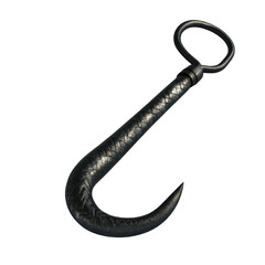 Traditional Fishing Hook Tool Isolated on Transparent Background