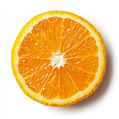 Orange slice on white background