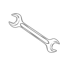 wrench isolated on white background