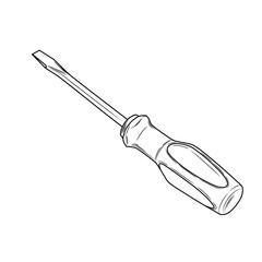 Fototapeta premium screwdriver isolated on white background
