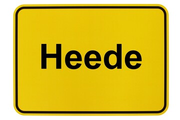 Illustration eines Ortsschildes der Gemeinde Heede in Niedersachsen