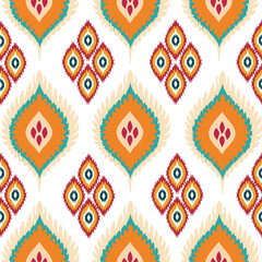 vector seamless pattern with ethnic ornament. ethnic boho seamless pattern with floral ornament....