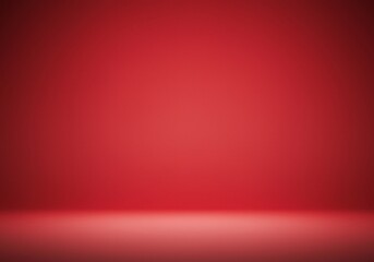 深紅の背景、柔らかな光で包まれた静謐な空間