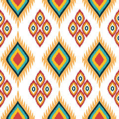 vector seamless pattern with ethnic ornament. ethnic boho seamless pattern with floral ornament....