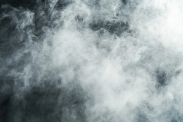 Fototapeta premium Misty Gray Fog Background - Ethereal Smoke Texture with Detailed Cloud-Like Patterns for Design