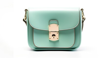 Chic Crossbody Bag with Floral Pattern  A Stylish Blend of Elegance and Functionality isolated on white background