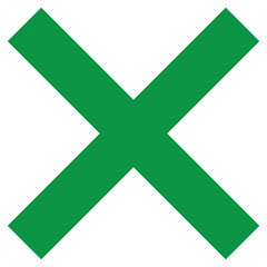 Obraz premium wrong mark green colour