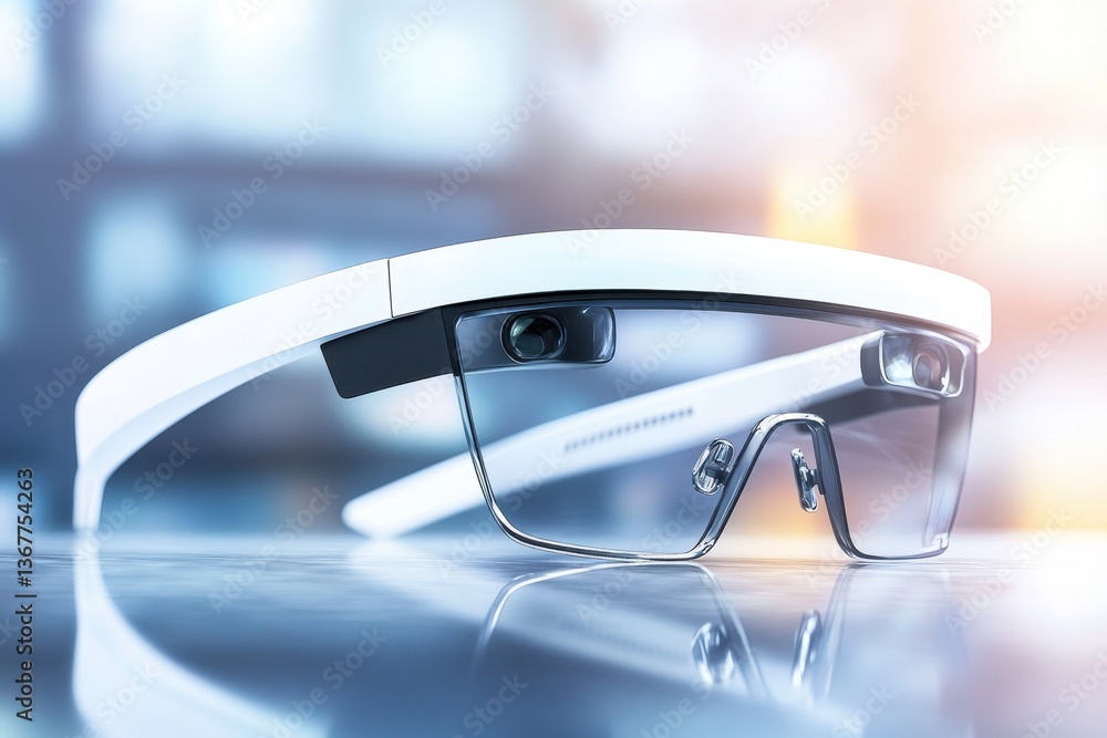 Poster smart glasses showcase innovative technology in modern design and functionality