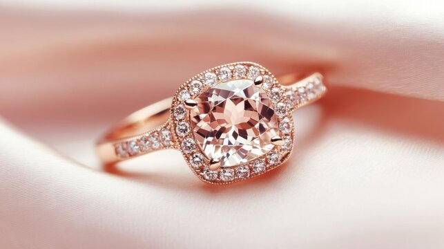 A luxurious rose gold morganite engagement ring.