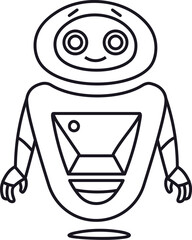 Cute Robot Character Sketch