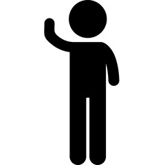 Waving Hand Stick Figure