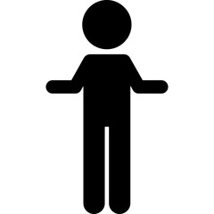 Open Arms Stick Figure