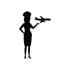 silhouette of a woman with a sword