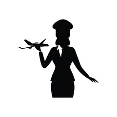 silhouette of a woman in a hat