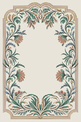 Floral Frame Template