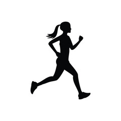 jumping girl silhouette