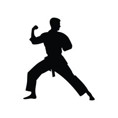 silhouette of a man running