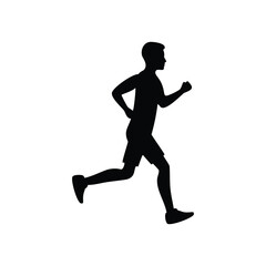 Fototapeta premium running man silhouette