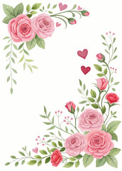 Floral Frame Template