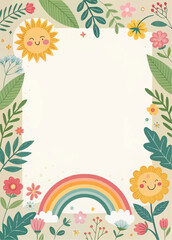 Obraz premium Floral Frame Template