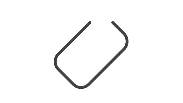 Animated outline icon from healthcare collection. Medical plaster tape symbol. Black color on white background with alpha channel. Simple reveal and disappear animation.