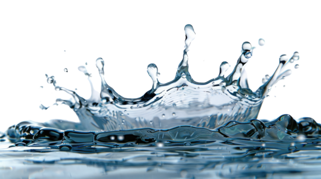 Captivating Water Crown: Witness the ephemeral beauty of a water crown as it rises and disperses, frozen in a moment of dynamic interaction and artistic photography.