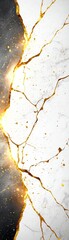 Obraz premium Golden Crackle Marble Texture