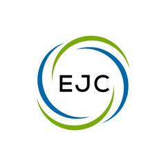 EJC creative minimalist letter logo.