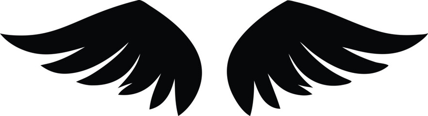 Wings icon. Wings logo. Vector illustration