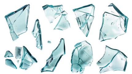 Shattered Reflections: A collection of fragmented glass shards, illuminated to reveal a mosaic of jagged edges, textures, and abstract forms, conveying a sense of fragility and fractured beauty.