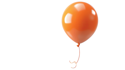 Orange Orb: A vibrant orange balloon, a cheerful icon of celebration and joy, floating weightlessly and beckoning imagination