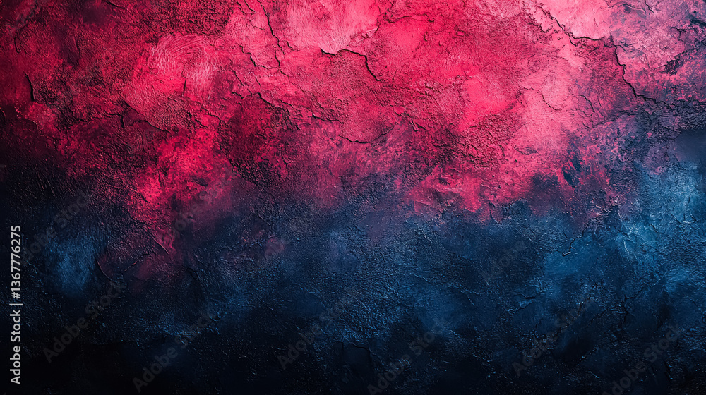 Poster red and blue background with a blue and red swirl. the background is a mix of the two colors, creati