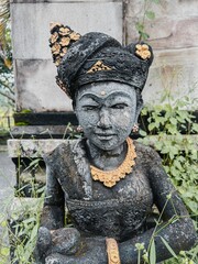 Stone sculpture of an Indonesian god