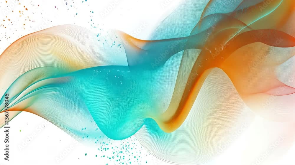 Poster abstract wave in color: a stunning composition of swirling, translucent color gradients dance across