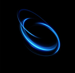 Neon Eclipse Glowing Blue Rings. Celestial Blue. Neon Circle Glow. Blue Orbit.Neon Light Rings. Sapphire Glow Neon Circular Lights.	
