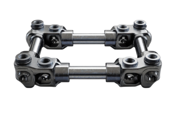 A Precision-engineered Metal Linkage, A Robust And Intricate Design Showcasing Strength And Seamless Connectivity Against A Clean Isolated on Transparent Background