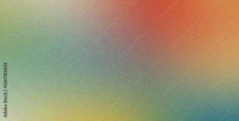 Poster orange yellow cyan gradient background featuring texture and noise with effect, abstract, minimal st