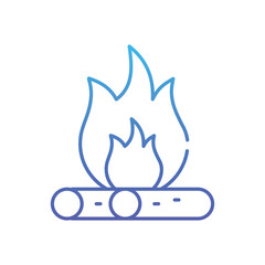 Camp Fire Vector icon