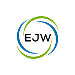 EJW creative minimalist letter logo.
