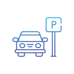 Car Parking Vector icon